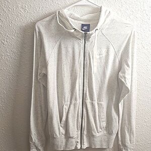 NIKE Women's Grey Zip-Up Size-Small